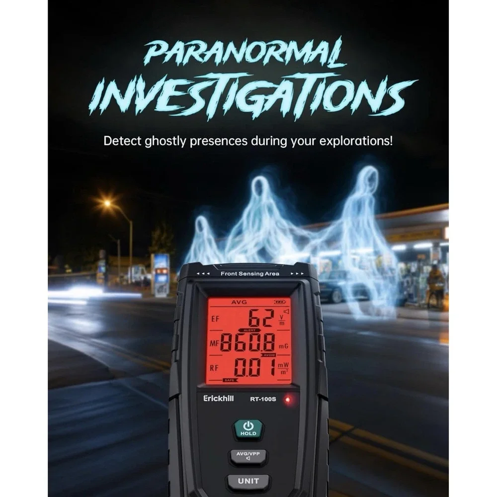 ERICKHILL EMF Detector Rechargeable‎ Digital Electromagnetic Field Radiation